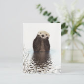 Cute Otter Wildlife Image Postkarte (Stehend Vorderseite)