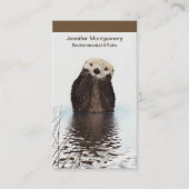 Cute Otter Wildlife Image Visitenkarte (Vorderseite)