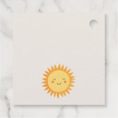 Cute Our Little Sunshine Boho Sun Baby Shower Geschenkanhänger (Rückseite)