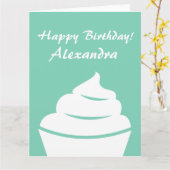 Cute oversized Birthday card for women and girls Karte (Gelbe Blume)