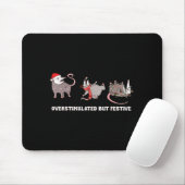 Cute Overstimulated But Festive Funny Ssum Ugly Ch Mousepad (Mit Mouse)