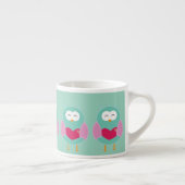 Cute Owl Art Espresso Mug – Gift Idea Espressotasse (Rechts)