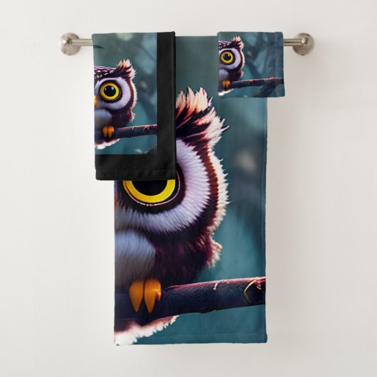 Cute Owl Badhandtuch Set (Insitu)