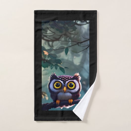 Cute Owl Badhandtuch Set (Handtuch)