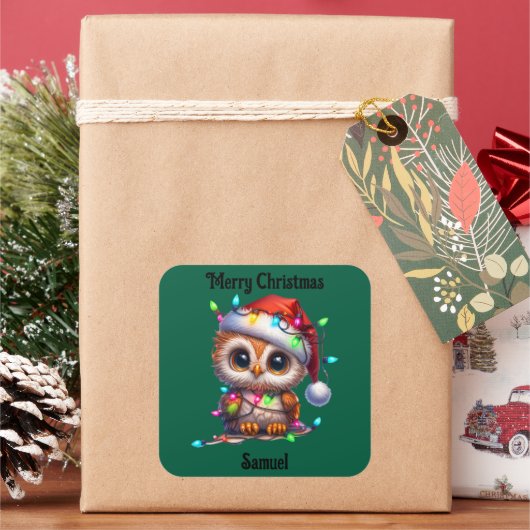 cute owl Christmas holiday Sticker (Feiertag)