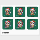 cute owl Christmas holiday Sticker (Blatt)