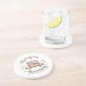 Cute Owl Couple My Only One Romantic Anniversary C Getränkeuntersetzer (Seite)