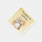 Cute owl Farmhouse romantic wallpaper Serviette (Ecke)