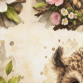Cute Owl Floral Pattern Wallpaper Nursery Tapete (Naht)