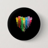 Cute Owl Heart Lgbtq Proud Gay Pride Month Colourf Button (Vorderseite)