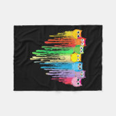 Cute Owl Heart Lgbtq Proud Gay Pride Month Colourf Fleecedecke (Vorderseite (Horizontal))