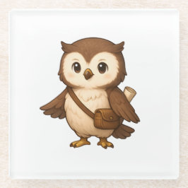 Cute Owl Illustration – Okojo and Friends Illust Glasuntersetzer