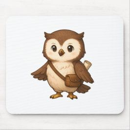 Cute Owl Illustration – Okojo and Friends Illust Mousepad