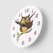 Cute Owl Kid's Wall-Clock Runde Wanduhr (Winkel)