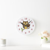 Cute Owl Kid's Wall-Clock Runde Wanduhr (Zuhause)