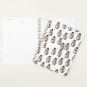 Cute Owl Pattern Pencil Sketch Planner Planer (Anzeige)