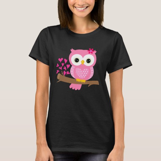 Cute Owl  Pink   Women's T-Shirt (Vorderseite)