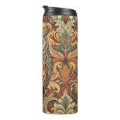 Cute Owl Style William Morris Thermosbecher (Nach rechts gedreht)