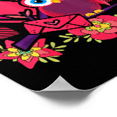 Cute Owl Valentines Day Gift Bird Owl Poster (Ecke)