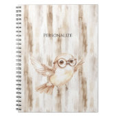 Cute Owl with Glasses Notizblock (Vorderseite)