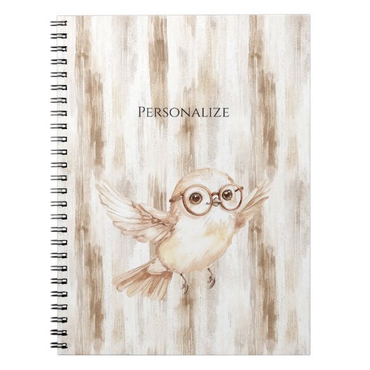 Cute Owl with Glasses Notizblock (Vorderseite)