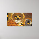 Cute Owls: Digital Art Gustav Klimt Style Leinwanddruck<br><div class="desc">Immerse yourself in the whimsical charm of these adorable owls, brought to life in the style of Gustav Klimt through the magic of artificial intelligence. This delightful AI artwork captures the essence of Klimt's ornate and expressive aesthetic, blending his iconic patterns and radiant colors with the endearing nature of cute...</div>