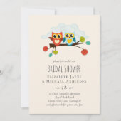 Cute OWLS Themed Wedding Blue Orange (Vorderseite)