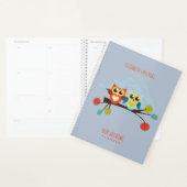 Cute OWLS Themed Wedding Blue Orange Planer (Anzeige)