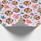 Cute Owls Valentine's Day Wrapping Paper Geschenkpapier (Ecke)