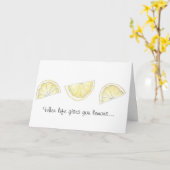 Cute painted lemon print greeting card karte (Gelbe Blume)
