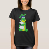 Cute Pajama for Women Nigh Sleeping Alligator T-Shirt (Vorderseite)