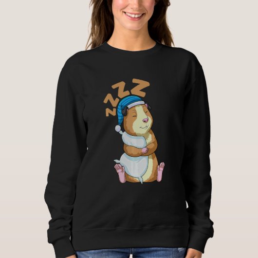 Cute Pajama for Women Nigh Sleeping Guinea Pig 2 Sweatshirt (Vorderseite)