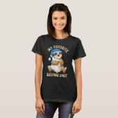 Cute Pajama for Women Nigh Sleeping Sloth T-Shirt (Vorne ganz)