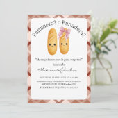 Cute Panadero o Panadera Baby Reveal  Einladung (Stehend Vorderseite)