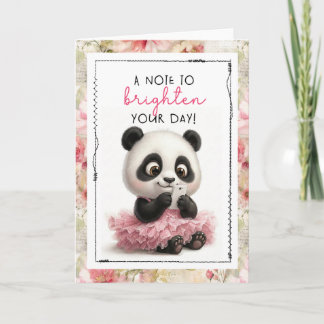 Cute Panda A Note To Brighten Your Day Karte