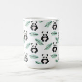 Cute panda and palm leaf pattern kaffeetasse (Mittel)