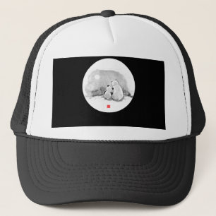 Cute Panda And Polar Bear Animal Lover Truckerkappe