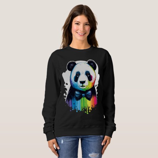 Cute Panda Animal on Panda 2 Sweatshirt (Vorne ganz)