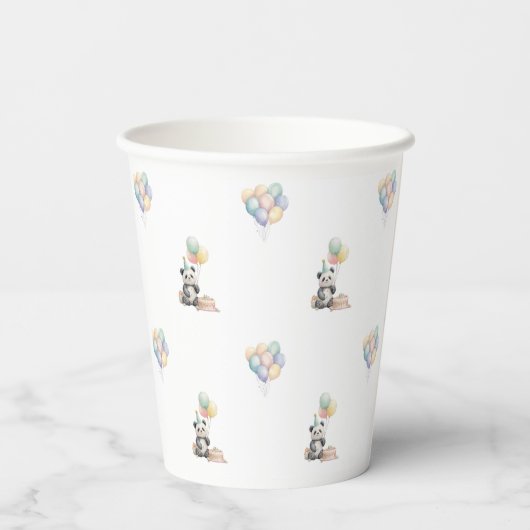 Cute Panda animal Party Paper cups Pappbecher (Rückseite)