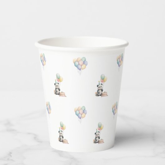 Cute Panda animal Party Paper cups Pappbecher (Vorderseite)