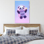 Cute Panda Astronaut Kids Wall Art – Funny Space  Leinwanddruck (Insitu (Schlafzimmer))