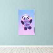 Cute Panda Astronaut Kids Wall Art – Funny Space  Leinwanddruck (Insitu (Holzboden))