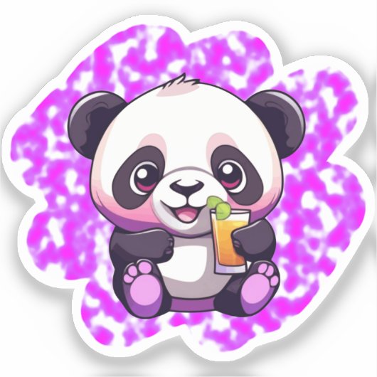 cute panda aufkleber (Vorderseite)