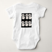 Cute panda baby T-shirt 👶😇 Baby Strampler (Rückseite)