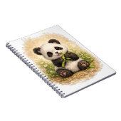 Cute Panda Bamboo Spiral Notebook Kawaii Notizblock (Rechte Seite)