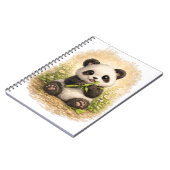 Cute Panda Bamboo Spiral Notebook Kawaii Notizblock (Linke Seite)