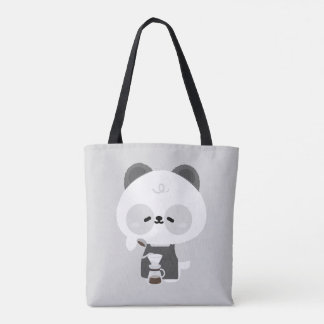 Cute Panda Barista Tasche