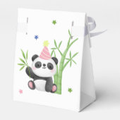 Cute Panda Bear Bamboo Birthday Geschenkschachtel (Rückseite)