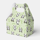 Cute Panda Bear Bamboo Kawaii Animals Pattern Geschenkschachtel (Rückseite)