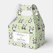 Cute Panda Bear Bamboo Kawaii Animals Pattern Geschenkschachtel (Vorderseite)